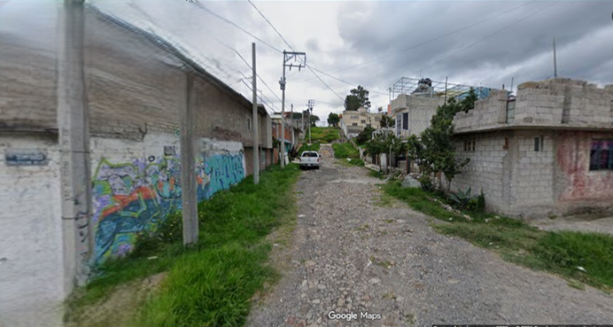 Antes: Calle Encino, Santa Cruz del Monte