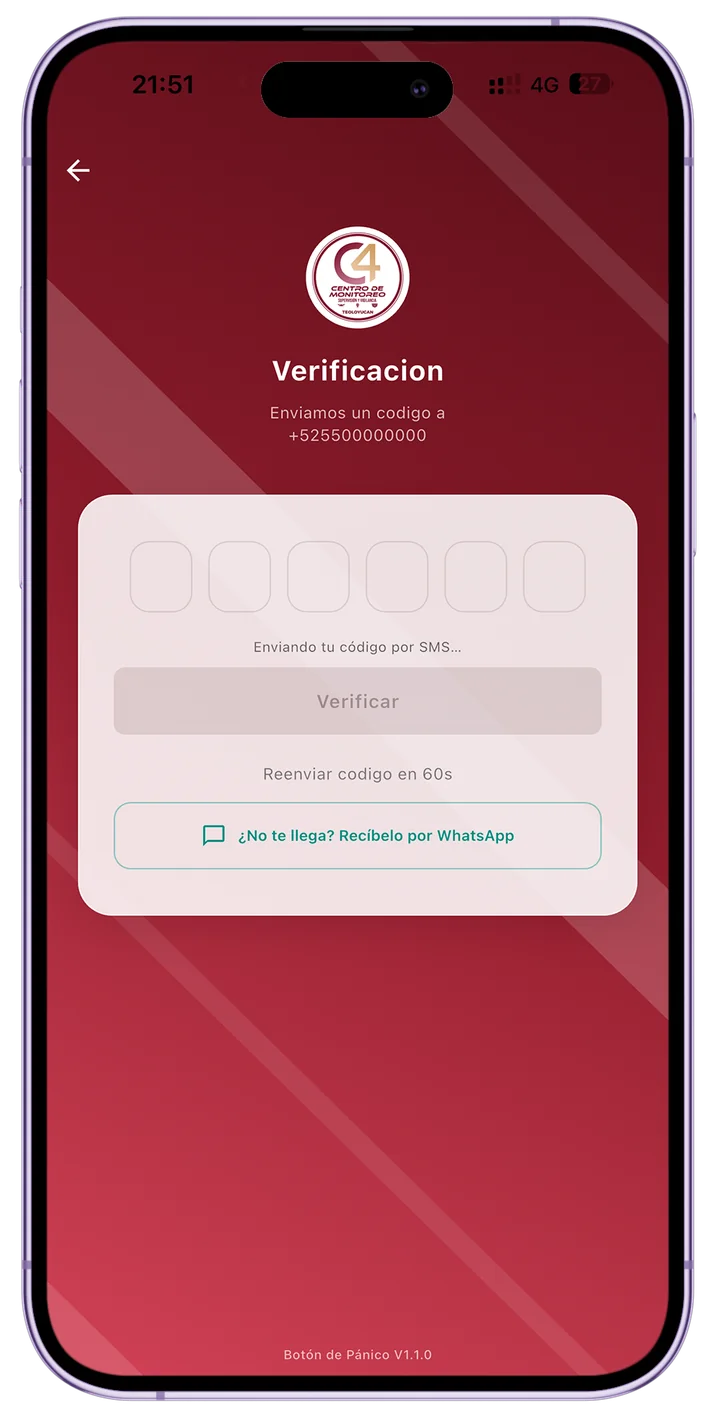 Verificación por código SMS