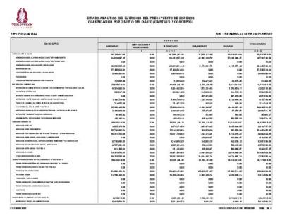 10. Estado Analítico de Egresos Clasificación por Objeto del Gasto