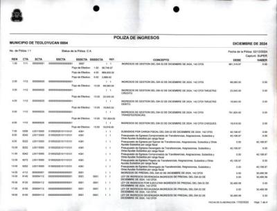 Póliza de Ingresos