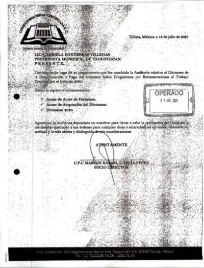 19. Aviso de Dictamen