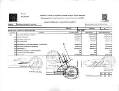 2. Caratula Presupuesto de Egresos