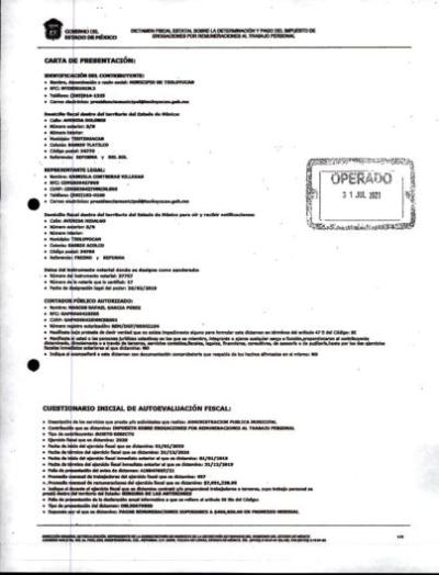 20. Presentacion del Dictamen y Aceptación