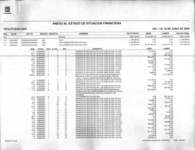 24. Anexo al Estado de Situacion Financiera
