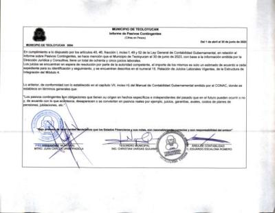 Pasivos Contingentes