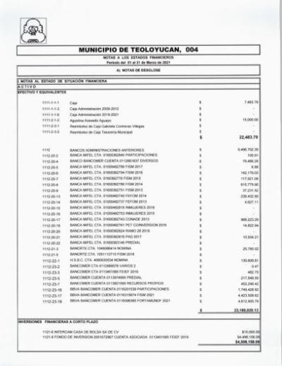 NOTAS A LOS ESTADOS FINANCIEROS