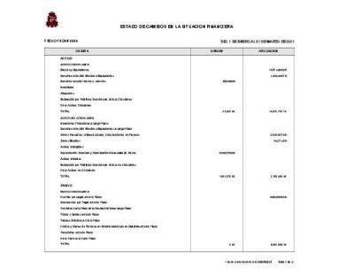 ESTADO DE CAMBIOS EN LA SITUACIÓN FINANCIERA