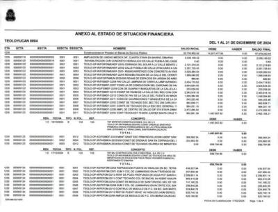 Anexo al Estado de Situación Financiera