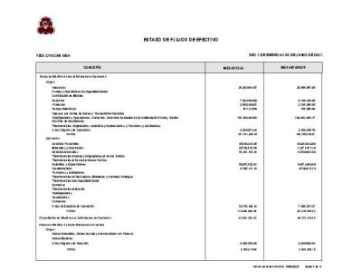 ESTADO DE FLUJOS DE EFECTIVO