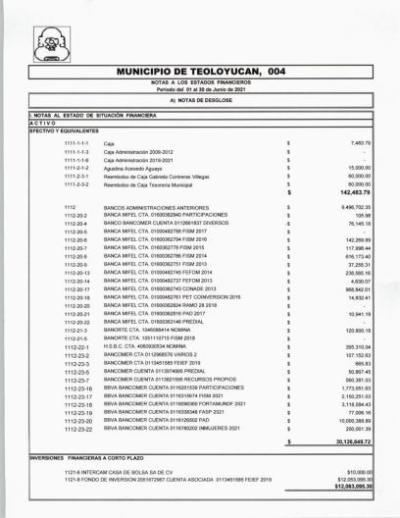 NOTAS A LOS ESTADOS FINANCIEROS