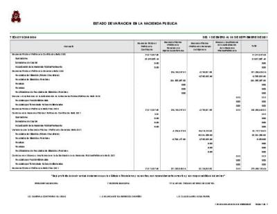 ESTADO DE VARIACION EN LA HACIENDA PUBLICA