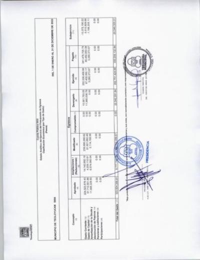 5. Clasificacion Economica (Por tipo de Gasto)