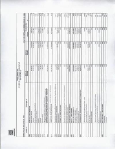 Estado de Actividades Comparativo