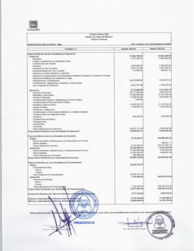 Estado de Flujos de Efectivo