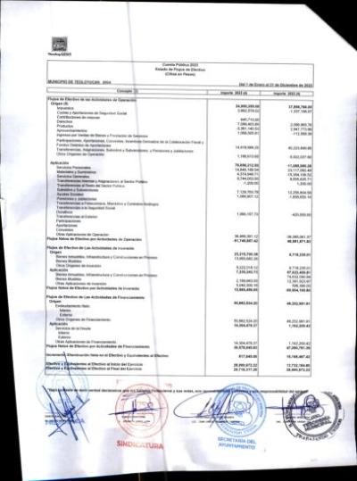 ESTADO DE FLUJO DE EFECTIVO