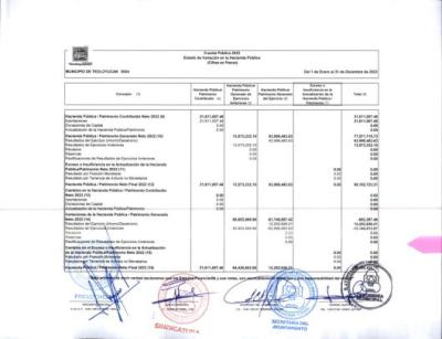 ESTADO DE VARIACION DE LA HACIENDA PUBLICA