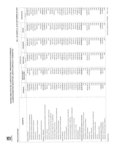 ESTADO ANALITICO CLASIFICADO POR OBJETO DEL GASTO (CAPITULO Y CONCEPTO) 