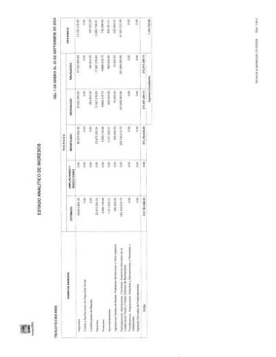 ESTADO ANALITICO DE INGRESOS