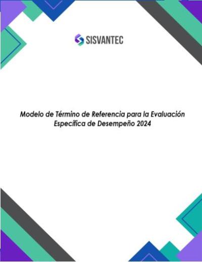 Modelo de Términos de Referencia para la Evaluación Específica de Desempeño 2024