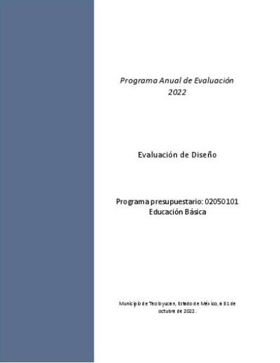Programa Anual de Evaluación 2022