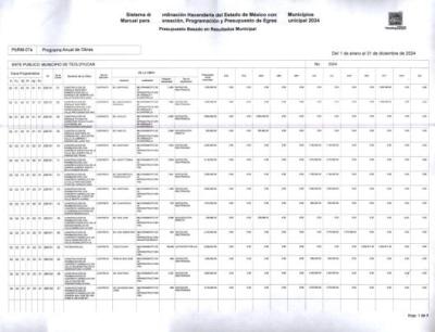 Programa Anual de Obras