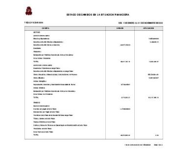 Estado de Cambios en la Situación Financiera