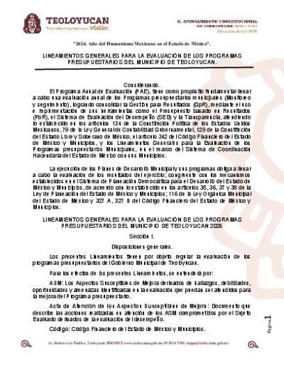 Lineamientos PAE 2026