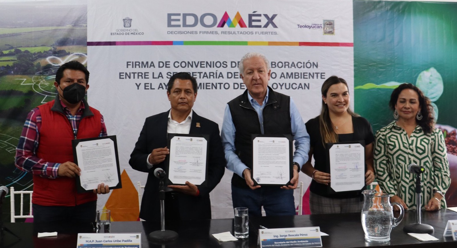 Firma de Convenios de Colaboración entre la Secretaría del Medio Ambiente y el H. Ayuntamiento de #Teoloyucan