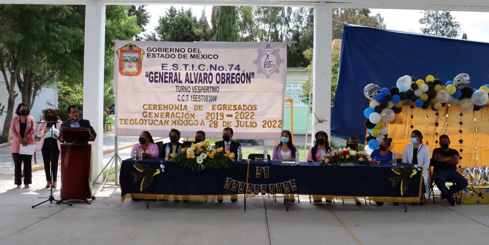 Ceremonia de Termino de Estudios, E.ST.I.C. No. 74 General Álvaro Obregón