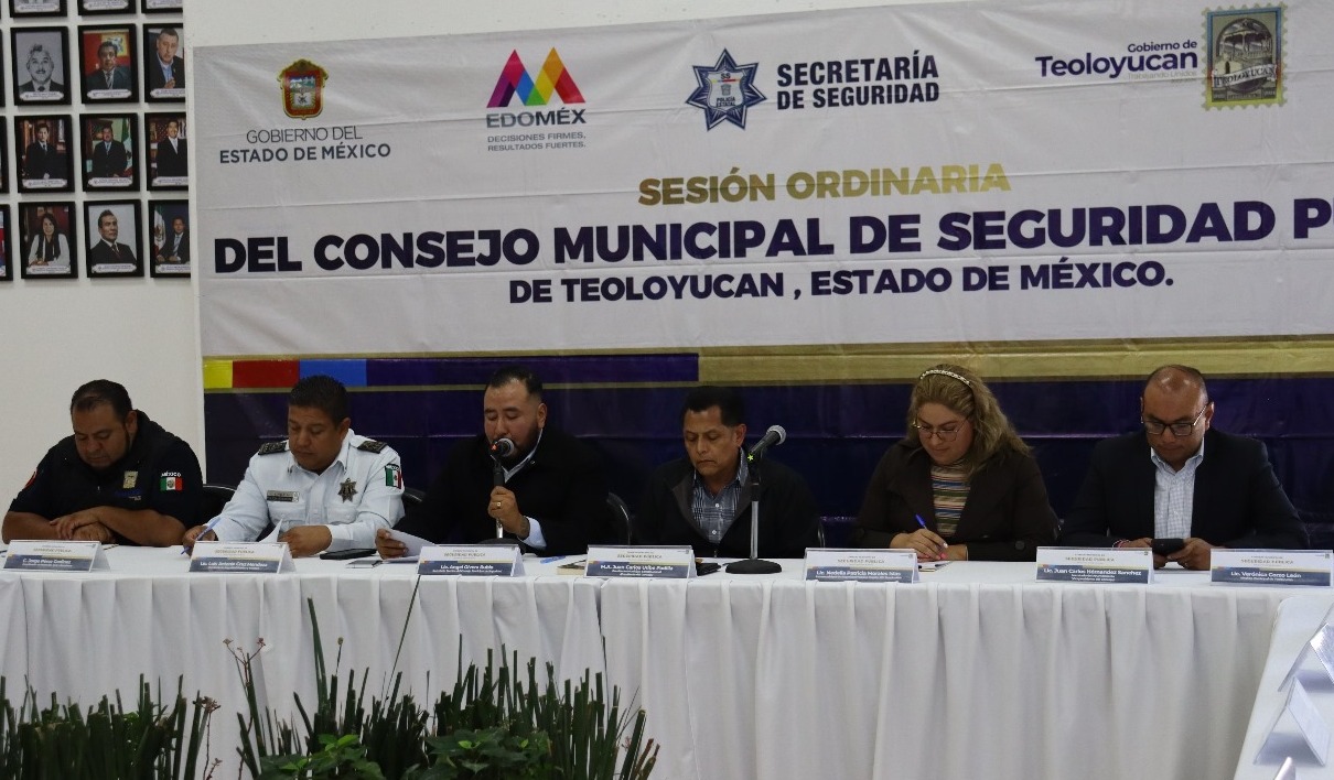 Se llevó a cabo la Sesión Ordinaria del Consejo Municipal de Seguridad Pública de #Teoloyucan, Estado de México.